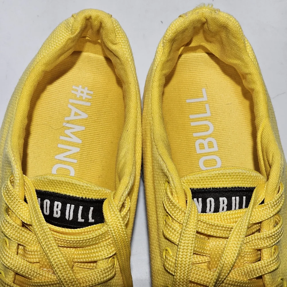 NOBULL Women’s Size 6 Canvas Trainer Sneaker Yellow Lifting Gym - Picture 9 of 13